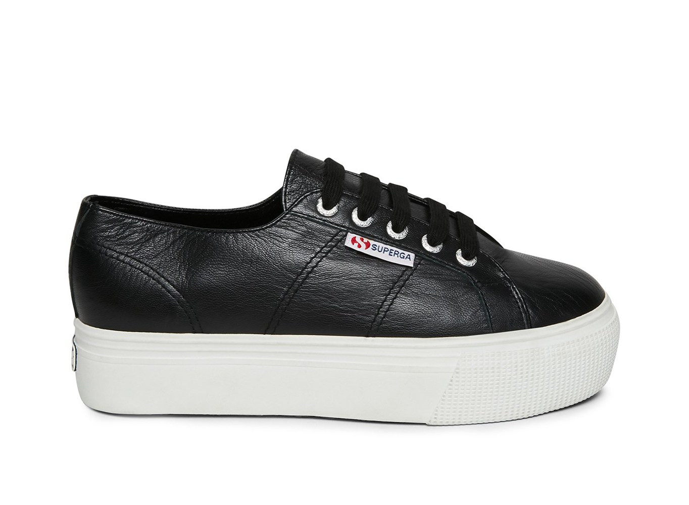 Platform Feminino Pretas - Superga 2790 Nappa Couro - RWVQM-0759